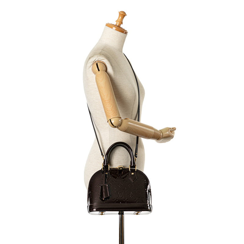 Louis Vuitton Monogram Vernis Alma BB Handbag Shoulder Bag 2WAY M91678 Amarant Pearl Patent Leather  Louis Vuitton