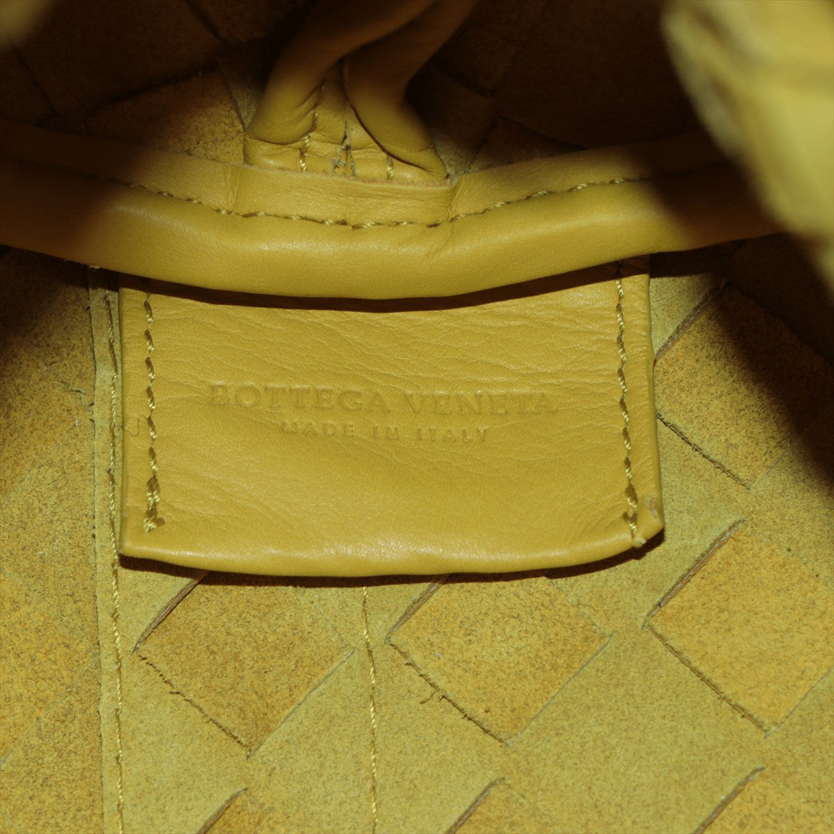 Bottega Veneta Intrecciato Leather Shoulder Bag Yellow