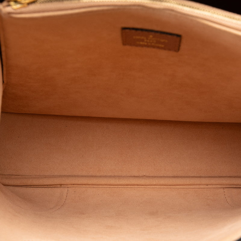 Louis Vuitton Monogram Flanders Handbag M41597 Brown Boadows PVC Leather  Louis Vuitton
