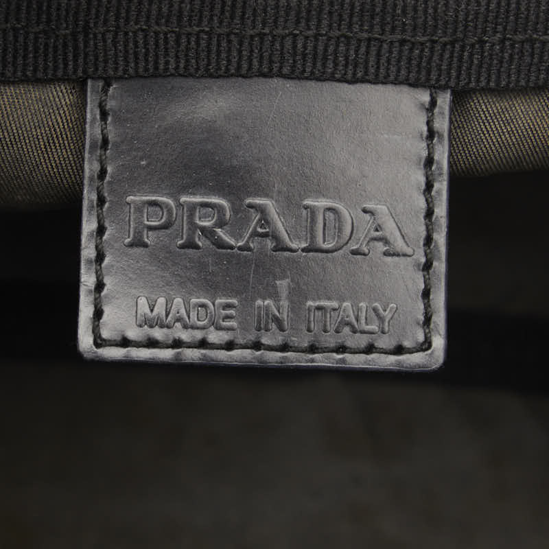 Prada Triangle Logo 手包 黑色尼龍皮革 Prada