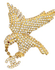 Chanel 2001 Eagle Crystal Brooch Pin