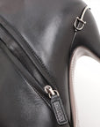Gucci HorseBit Leather Long Boots 38  Black 333057 Rement Lift  Left Foot Heel Jacket with Right Foot Shaft Jacket with