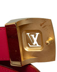 Louis Vuitton Multicolor Sandwich Cut Belt 85/34 M9682 Bronze Gold PVC Leather  Louis Vuitton