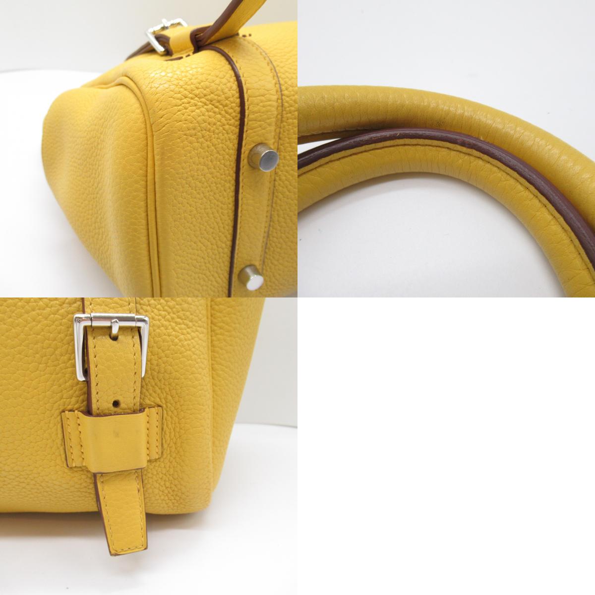 Hermes Hermes Pull Sands 35 Handbag Handbag Leather Triumphant  Yellow