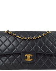 Chanel 2000-2001 Black Lambskin Medium Classic Double Flap Bag