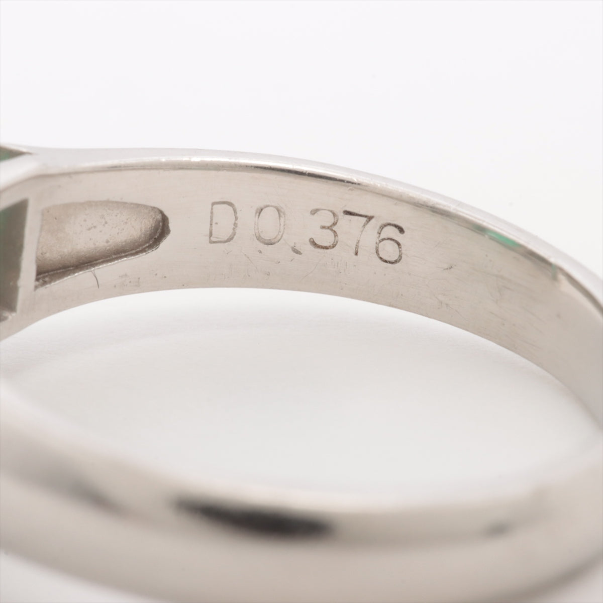 Emerald Diamond Ring Pt900 6.2g 2.15 D0.376