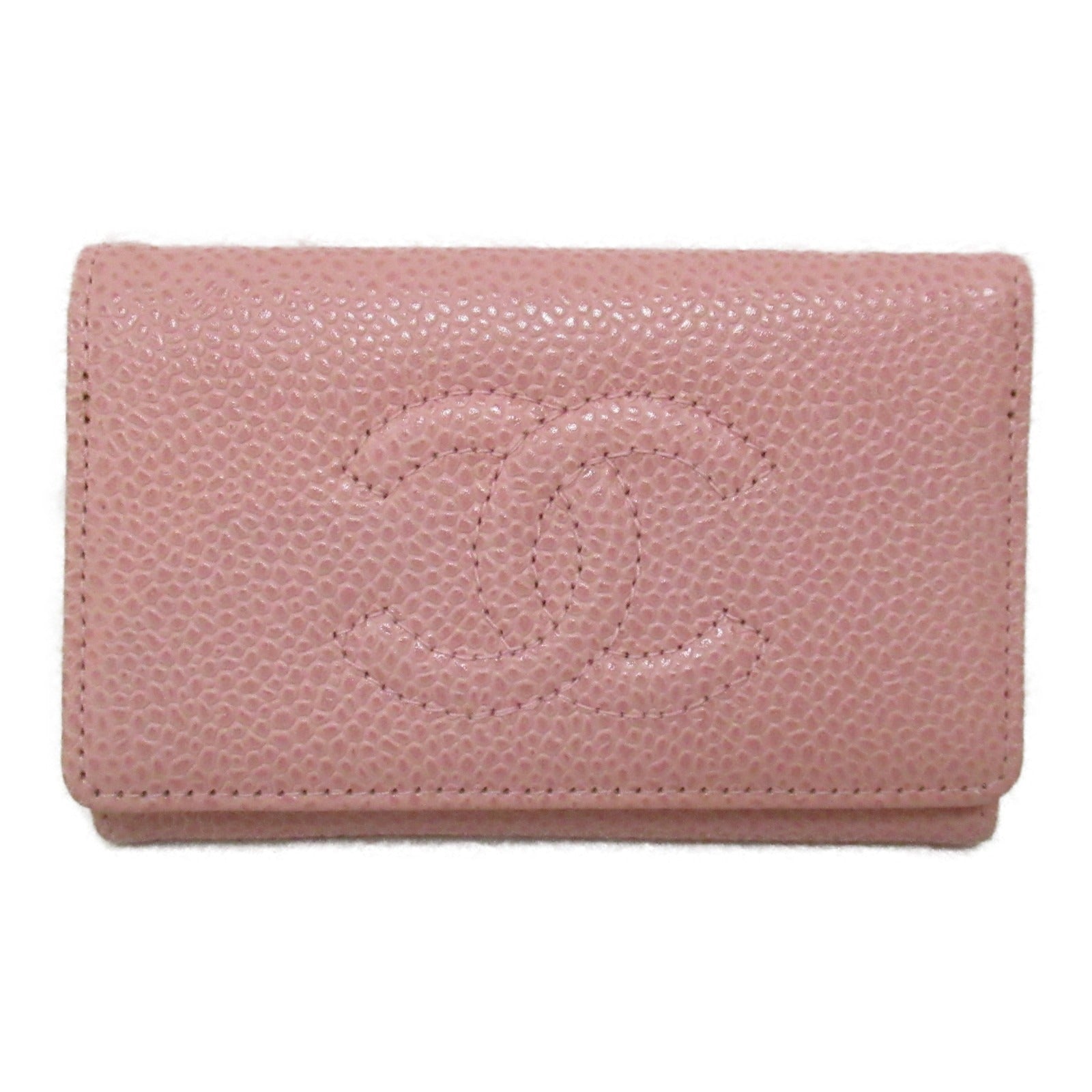 CHANEL CHANEL 6  Keycase Keycase Accessories Caviar S (Green )  Pink Series