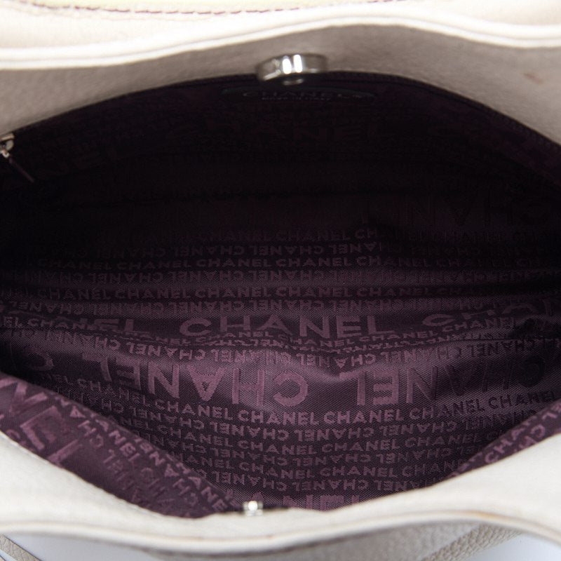 CHANEL LEADER LOGO MARKING HANDBACK WITH FRINGE Ivory (Silver G) Shoulder Bag Mini shoulder bag  bag Ladies bag Hybrid 【French】【 Ship】 Ladies online