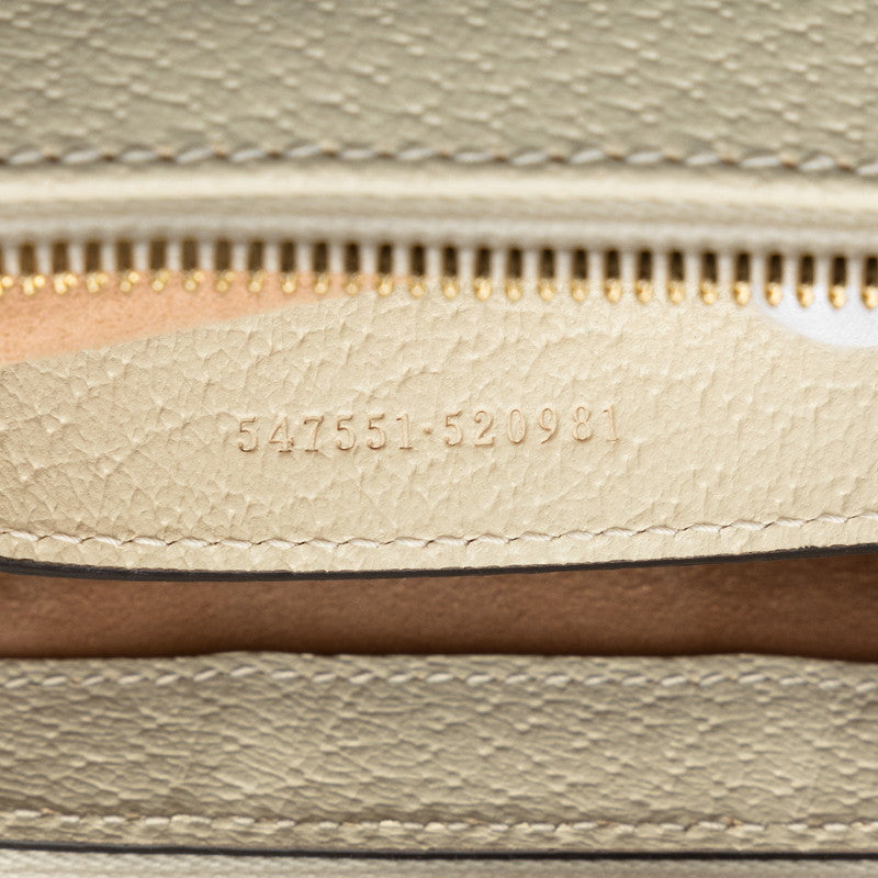 Gucci GG Supreme Ophidia Handbag 2WAY 547551 Beige White PVC Leather  Gucci