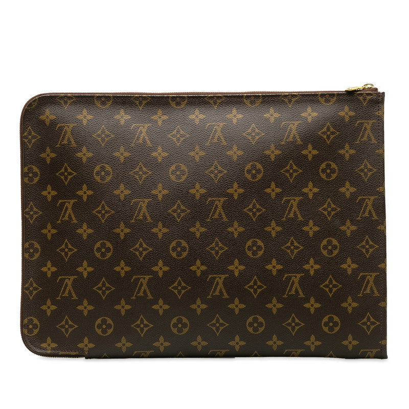 Louis Vuitton Monogram Posh Documentary Second Bag Paper Case M53456 Brown PVC Leather  Louis Vuitton