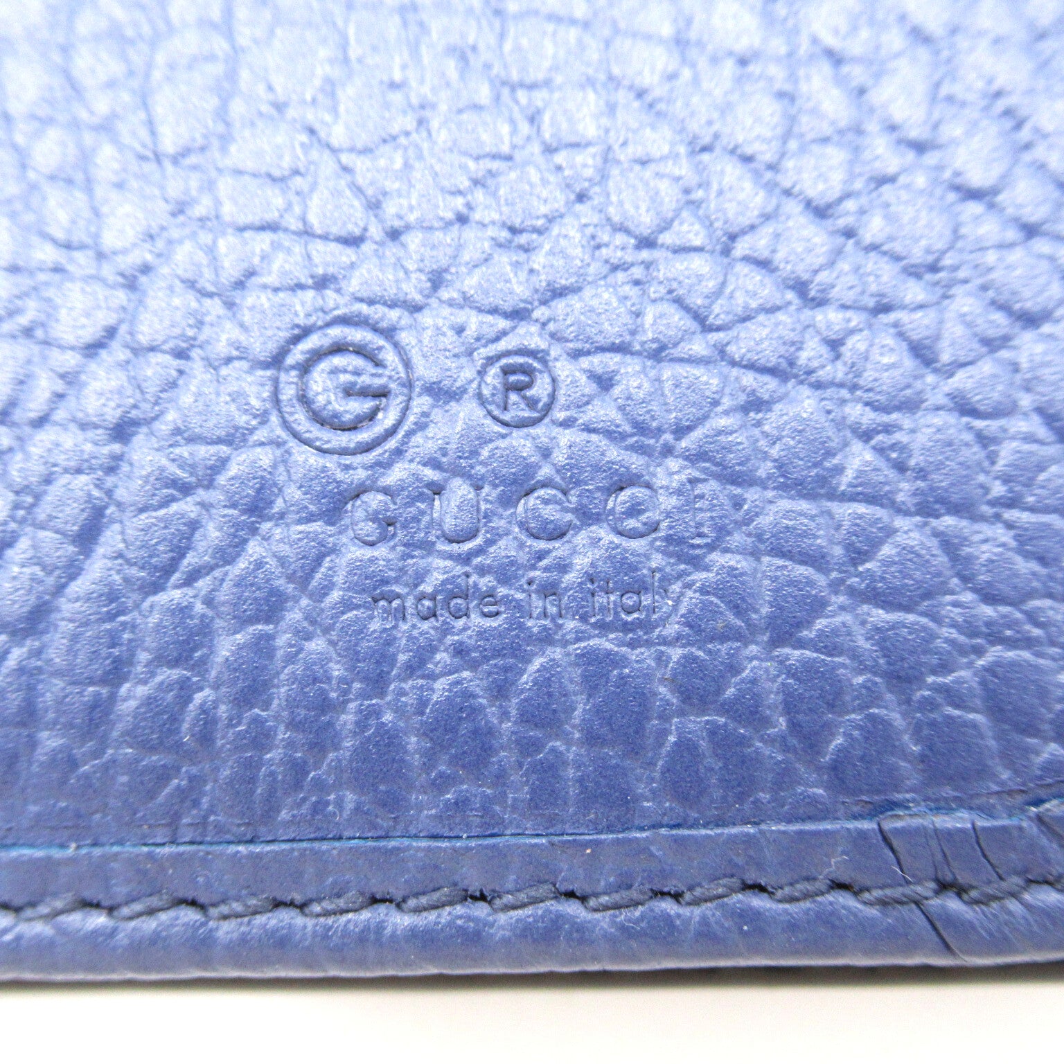 Gucci Interlocking G Long Wallet Double Fold Wallet Leather  Wallet Black/Blue 610467