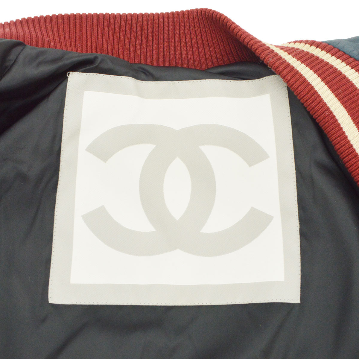 CHANEL 2004 Spring Letterman bomber jacket 