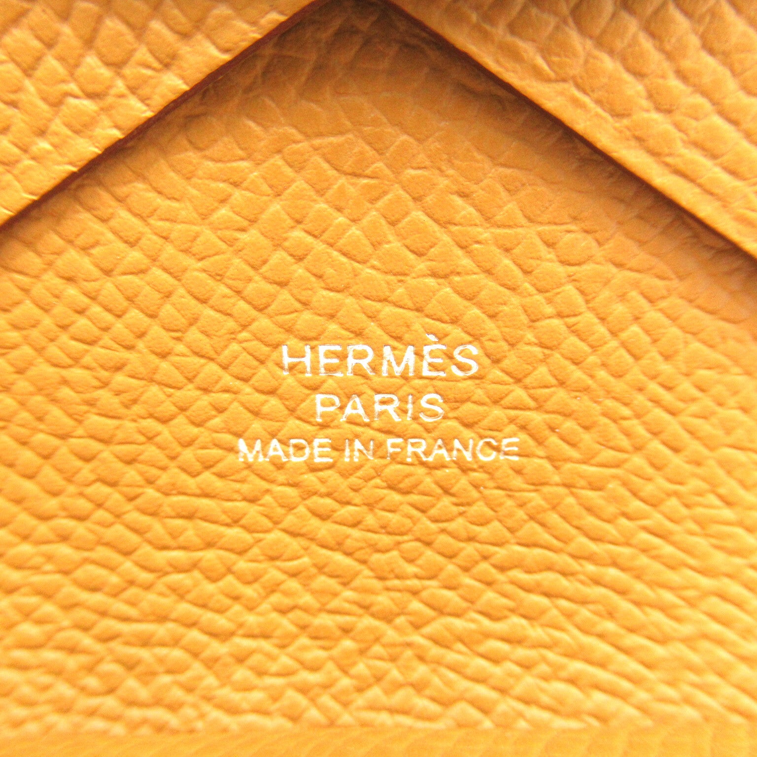 Hermes Hermes Calvidio Card Case Accessories Leather Epsom   Brown Calvidio