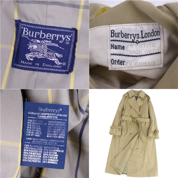 Vint Burberry s Coat Trent Coat Back Check British   6 (M equivalent) Carquibbean
