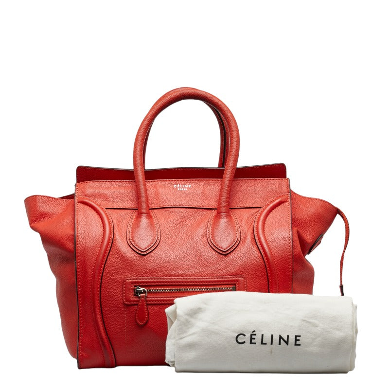 Celine 行李箱迷你 每款手提包 165213 橙色皮革 Celine