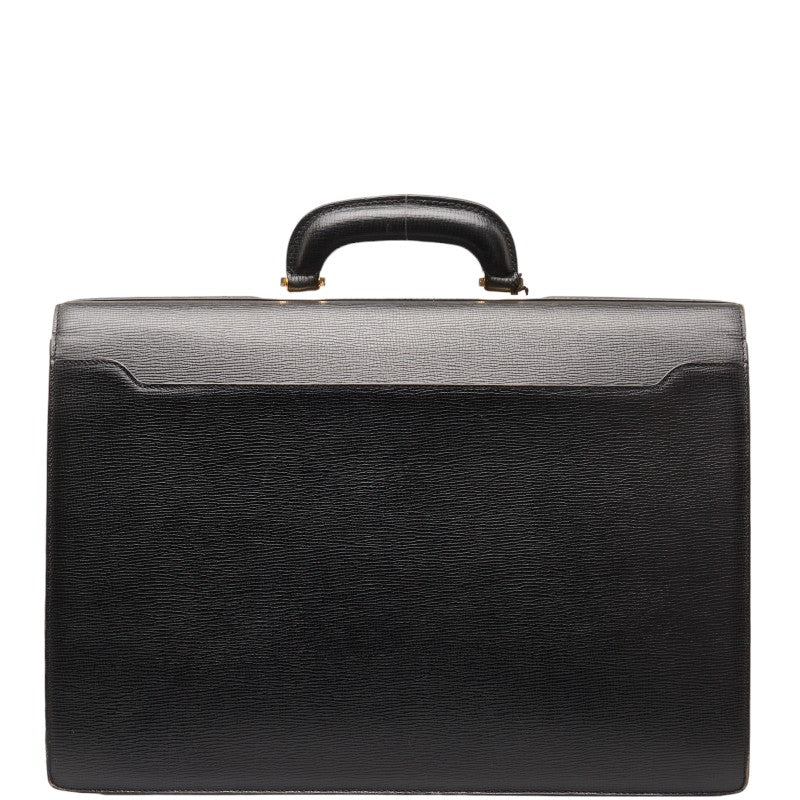 Loewe Anagram Business Bag Briefcase Paper Bag Black Leather  LOEWE