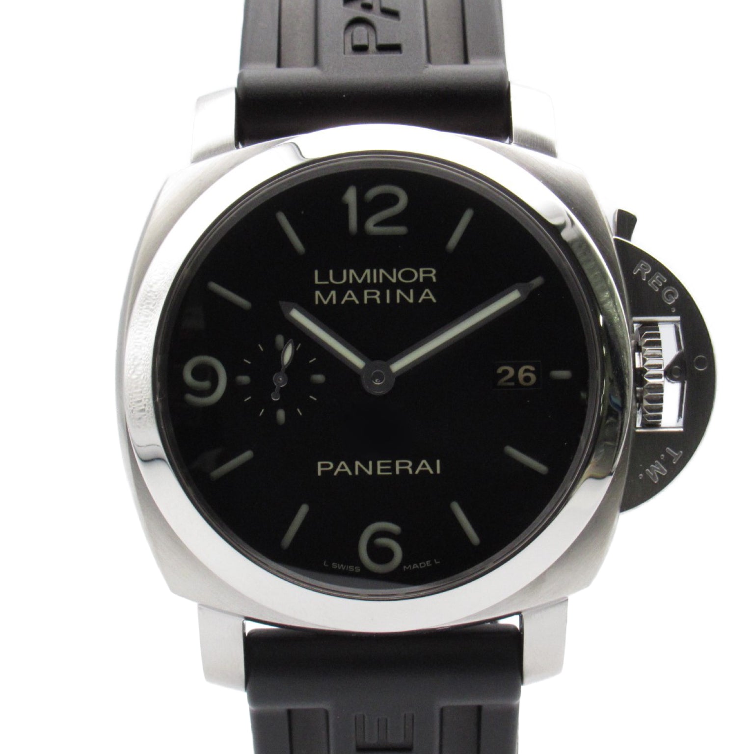 Panery PANERAI Luminous Marina 1950  Watch Stainless Steel Lavender Men Black PAM00312