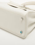 Hermes Kelly 28 clement White Silver G  L 2008