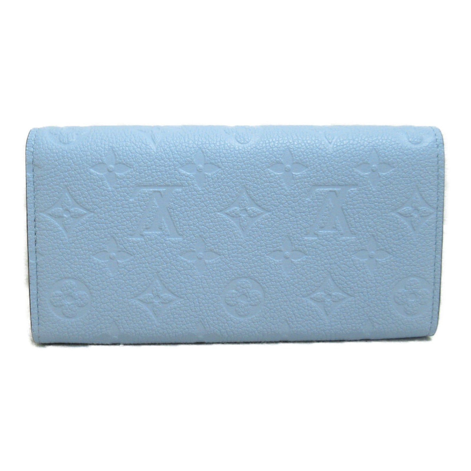 Louis Vuitton Louis Vuitton Portefolio Sarah Round Long Wallet Wallet Leather Monogram Emplant  Blue M82048