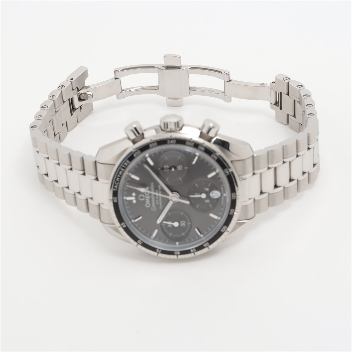 Omega Speedmaster 38 Coaxial Chronometer Chronograph 324.30.38.50.06.001 SS AT Gr Character Disc