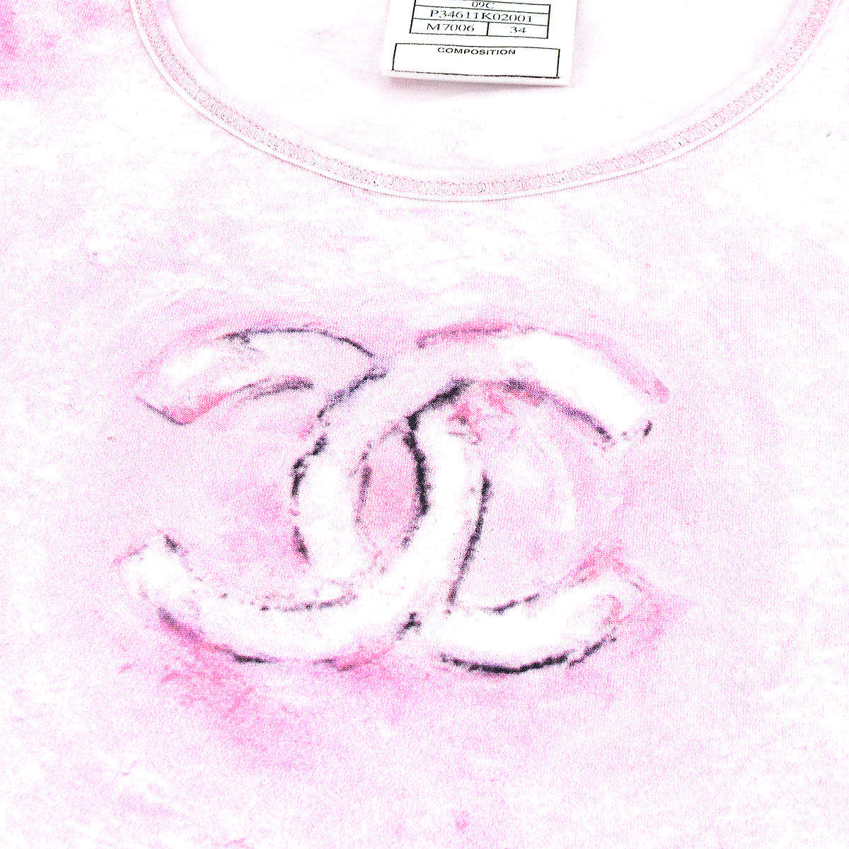 Chanel 2009 cruise CC logo-print tie-dye T-shirt 