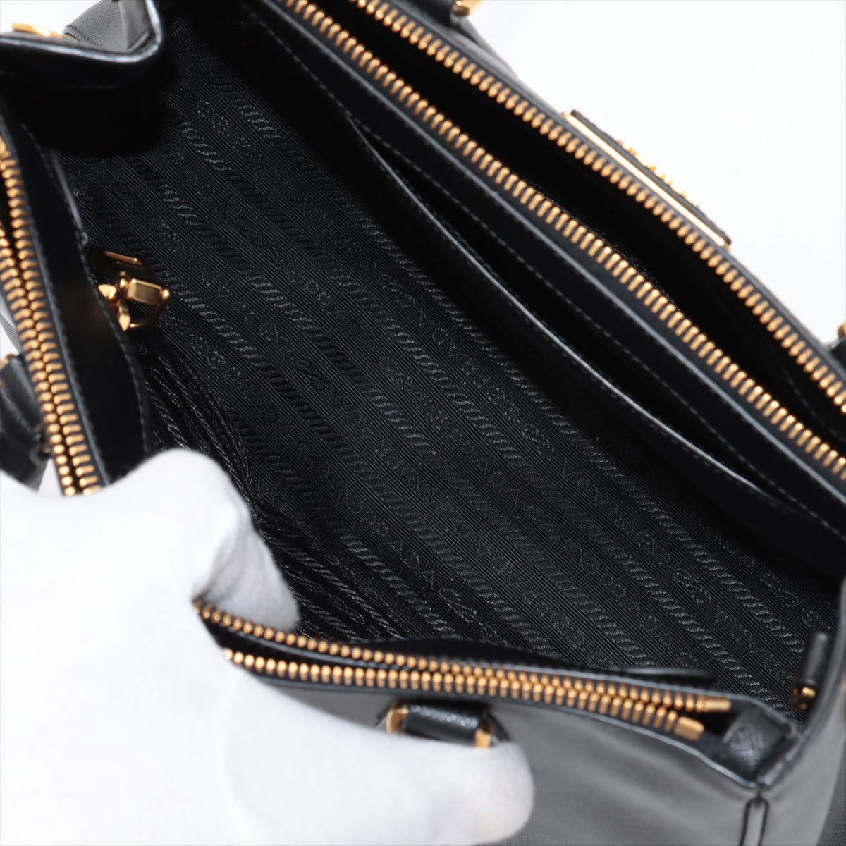 Prada Sapphire Nonelax Handbag Black 1BA863