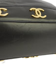 Chanel Black Lambskin Triple CC Bucket Shoulder Bag