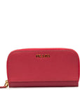 Prada Saffiano Keycase 6 Series Round Fashner 1M0604 Pink Leather  Prada