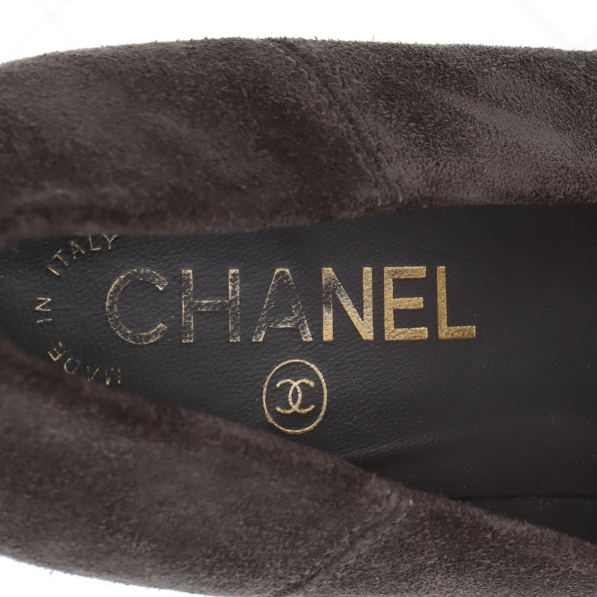 Chanel Coco Suede Pump EU39.5  Gr G32166 Camelia Pearl