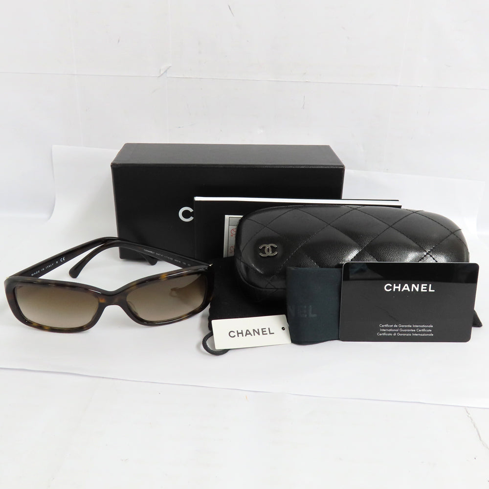 Chanel S Ivory Square 5247 C714S5 Camellia Brown Brown Lens 56  16 135 Small