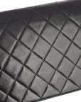 Chanel 2000-2001 Black Lambskin Turnlock Small Full Flap Bag