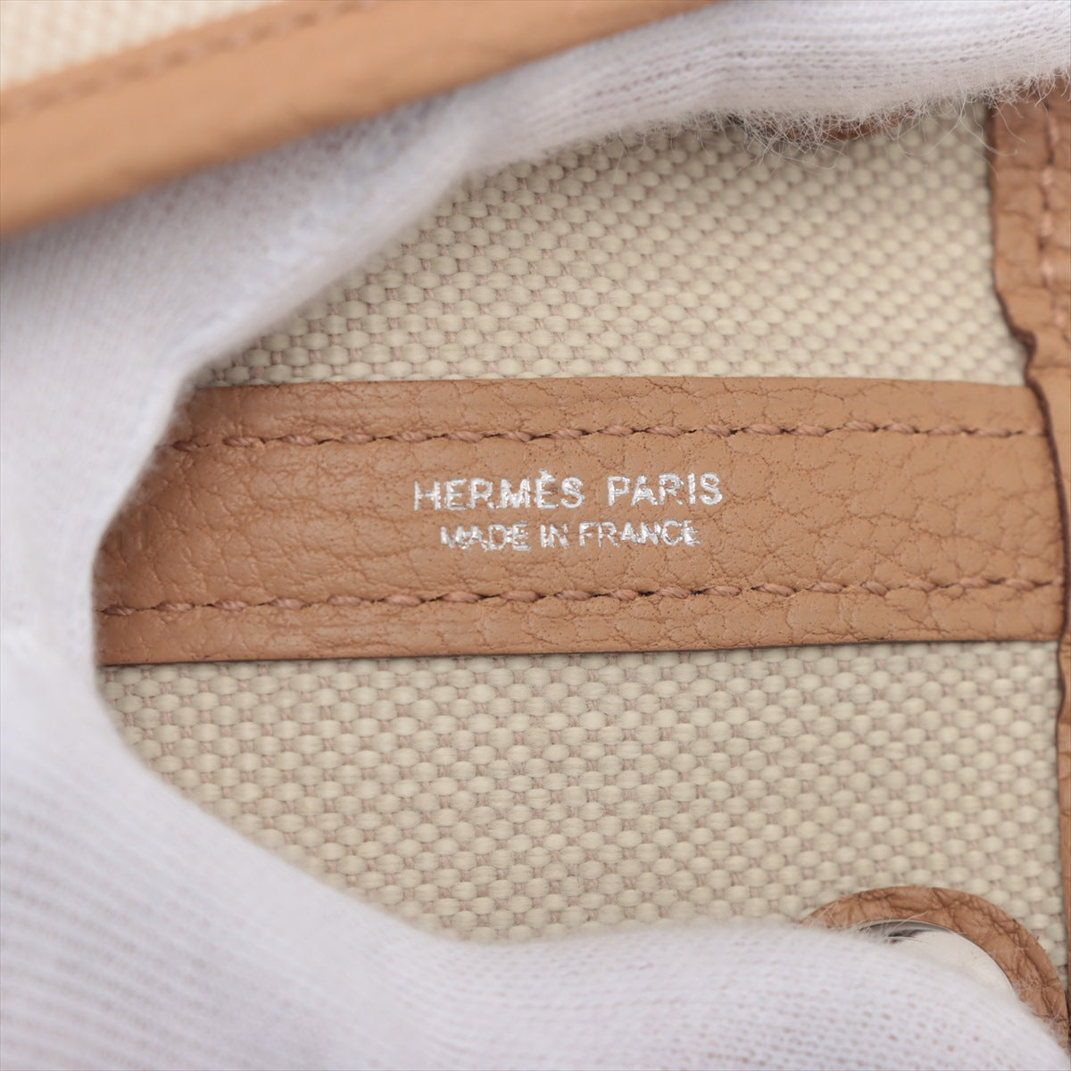 Hermes Garden Party TPM Military Beige Silver