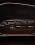 Celine C Logos Horse Wheel  Shoulder Bag Karki Brown Canvas Leather  Celine