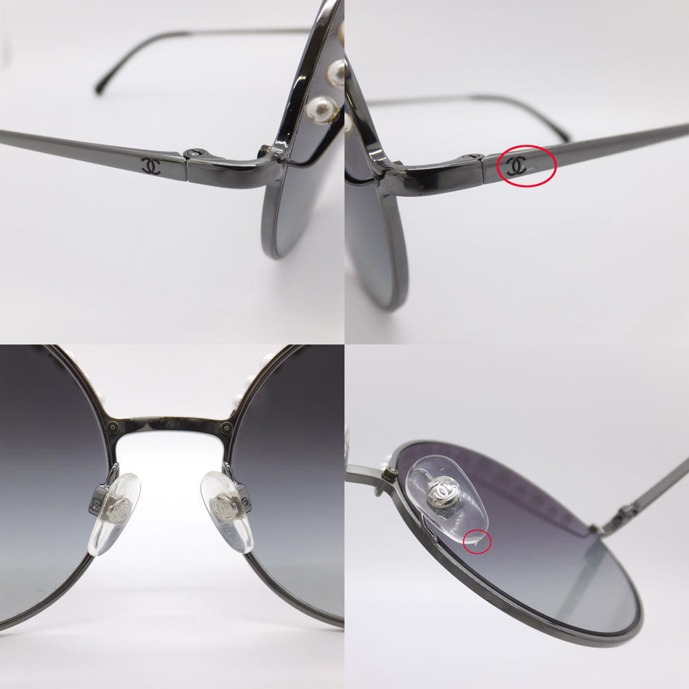 Chanel Sun Sunglasses  Pearl Ivory 4234  Size 53  20 140 Black Metal Coco Glasses Small  Glasses Other