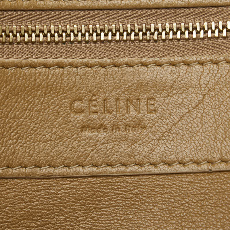 Celine Horizontal Cover Bicycle Tote Handbag Brown Black Leather  Celine