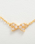 Agat Ribbon Diamond Necklace K18 (YG) 1.0g 0.03 EVA