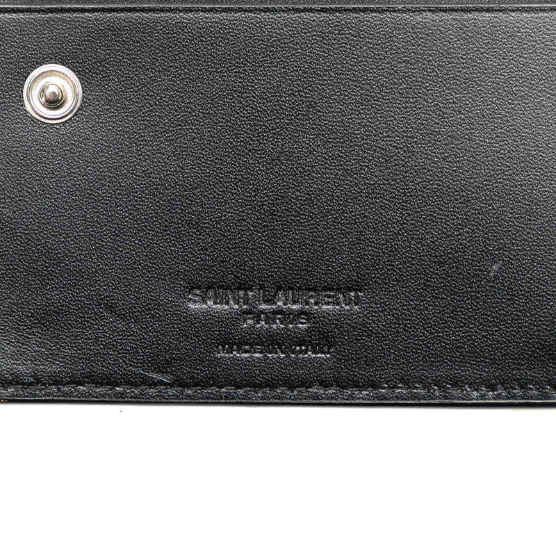 Saint Laurent East Waist  Wallet L- Two Fold Wallet Compact Wallet 556268 Black Leather Mens Saint Laurent