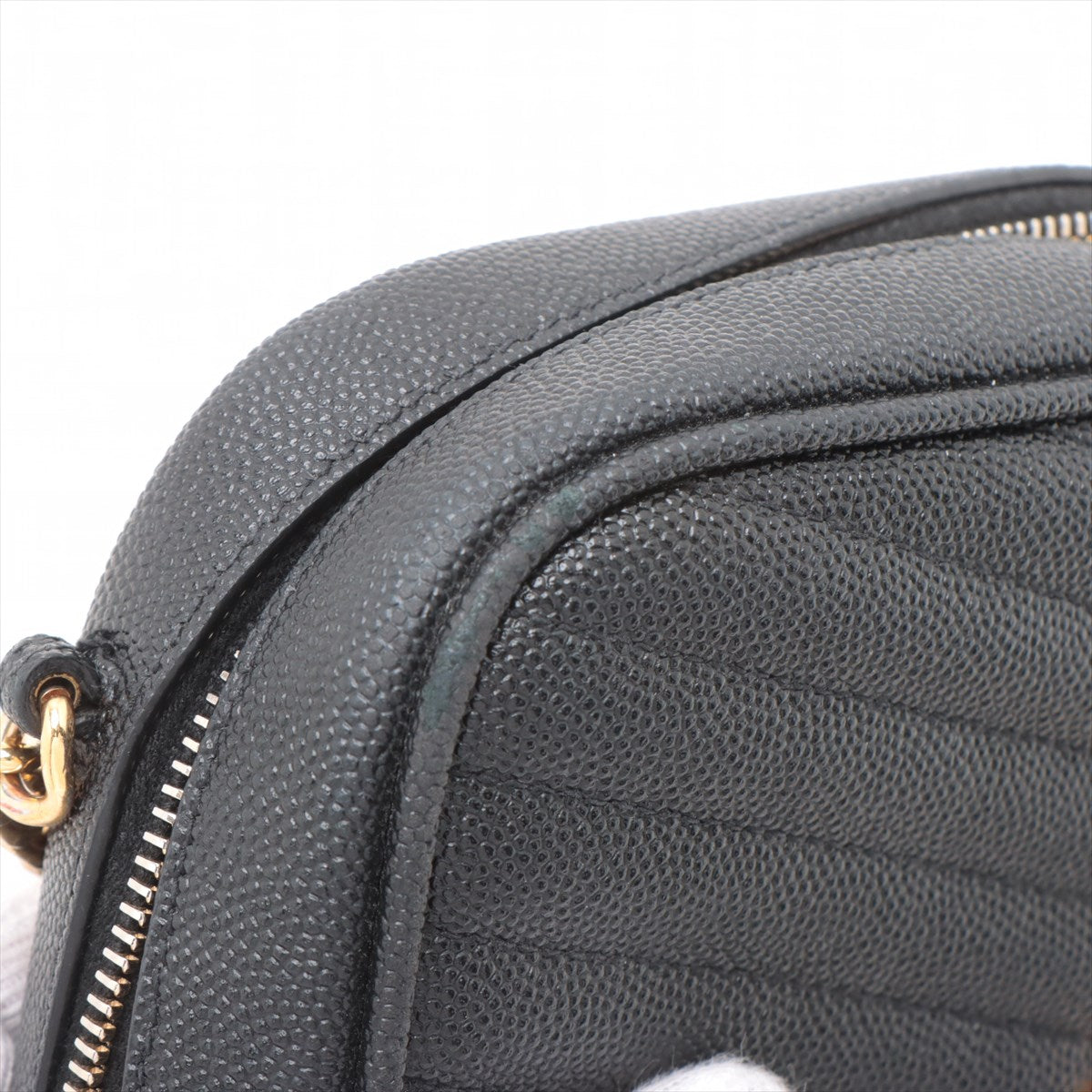 Saint Laurent  Leather Chain Shoulder Bag Black 618057