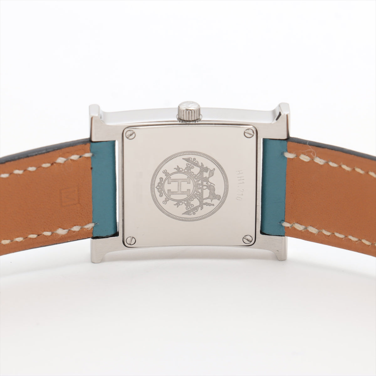 Hermes H Watch HH1.210 SS  Leather QZ Ivory  Driver