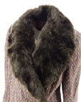 Celine Coat Fur Brown 