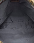 Fendi Zucca One-Shoulder Bag Handbag Brown Black Canvas Leather  Fendi