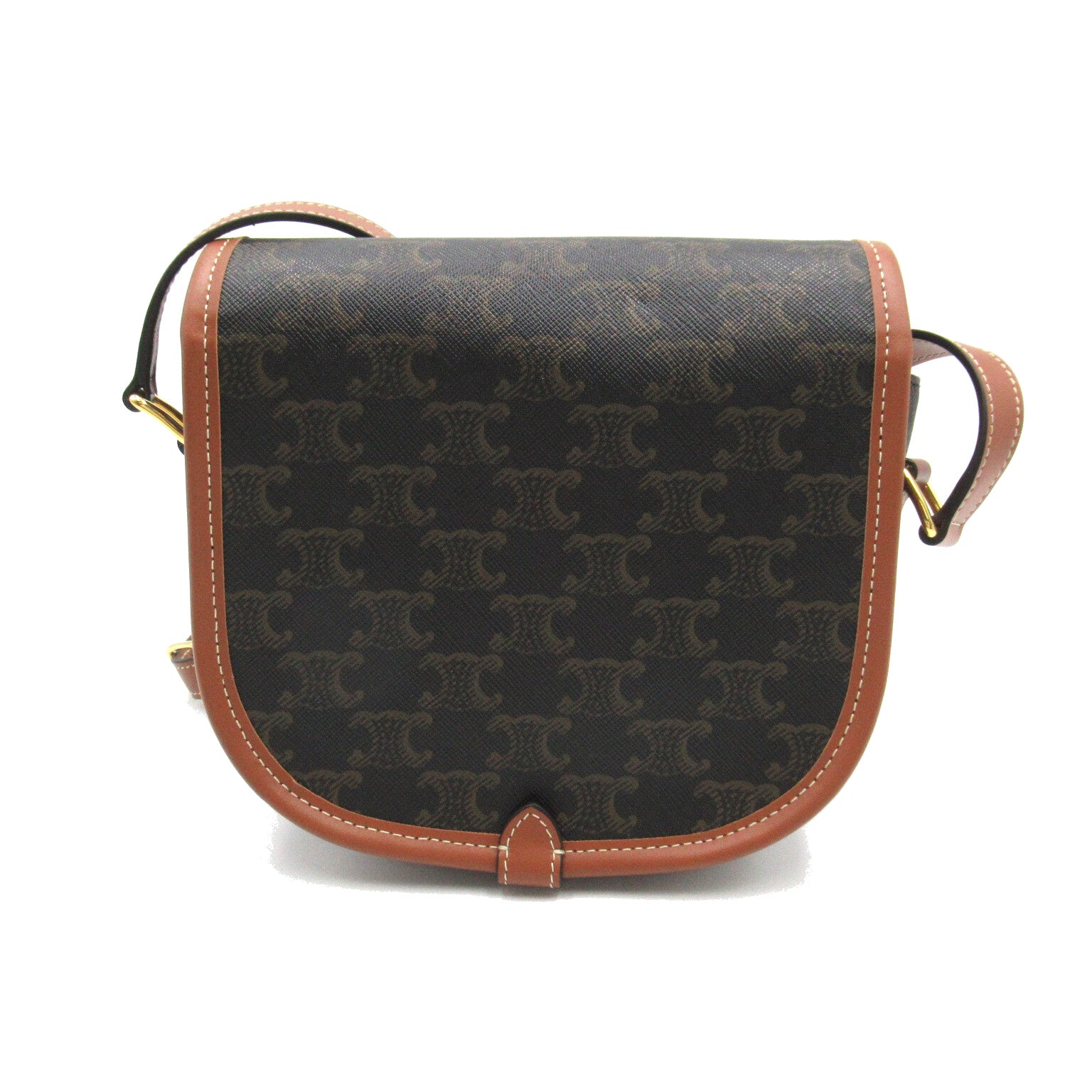 Celine Shoulder Bag Shoulder Bag PVC Coated Canvas Leather  Brown 191502