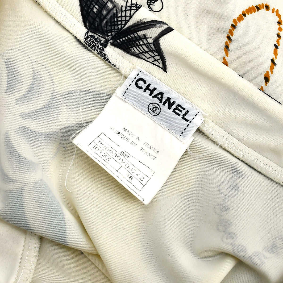 Chanel Cropped T-shirt Ivory 96P 