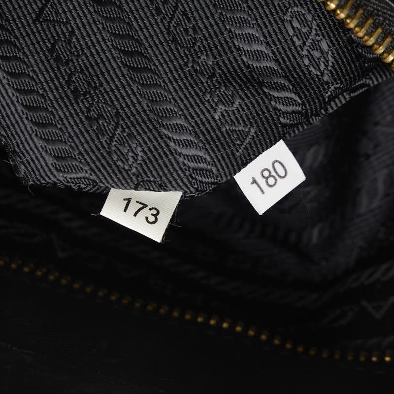 Prada Triangle Logo  Gaze Handbag Shoulder Bag 2WAY B2803Z Black Nylon Leather  Prada