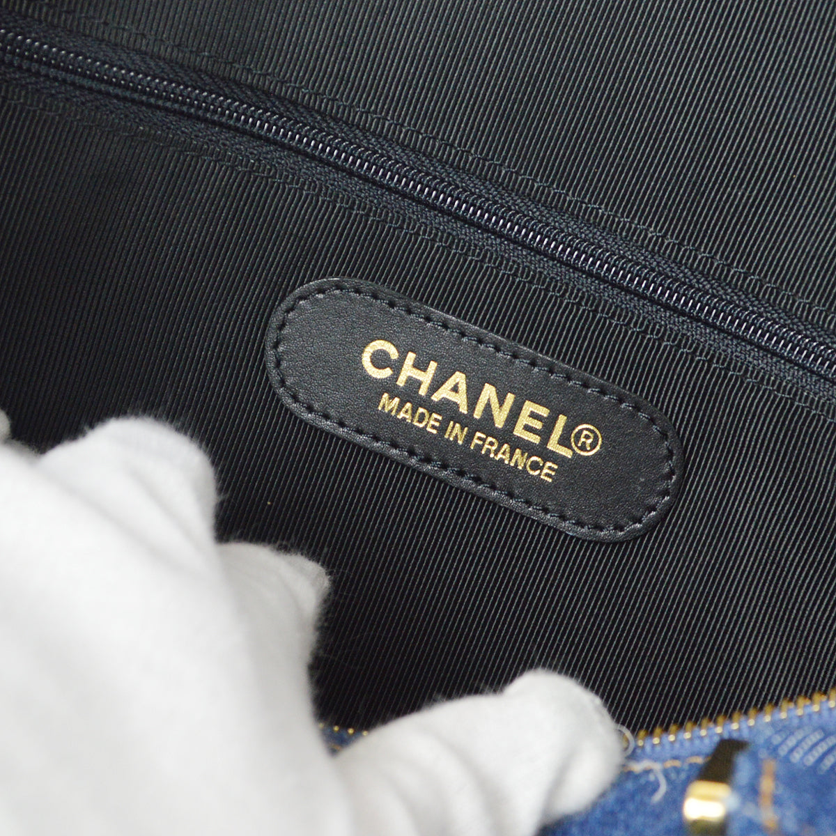 Chanel * Indigo Denim 2way Shoulder Duffle Travel Handbag