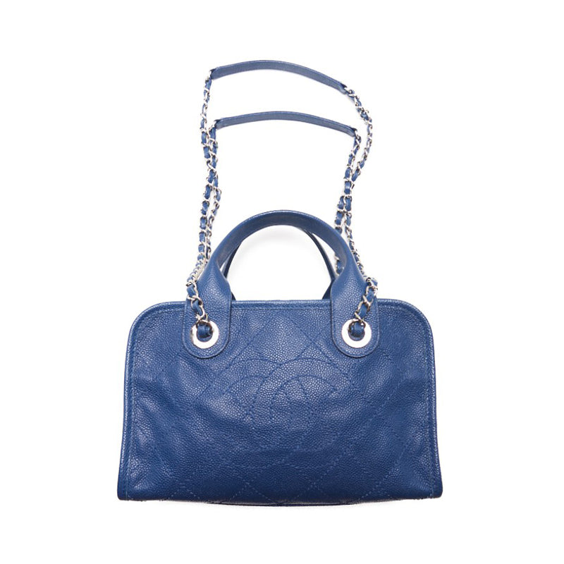 CHANEL Matrasse Coco 2WAY Handbag Caviar S Blue (Silver G ) Handbag  Shoulder Bag Ladies Handbag Hybrid 【 Delivery】 Ladies Handbag Ladies Handbag