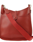 Hermes Red Epsom Evelyne 2 PM Shoulder Bag