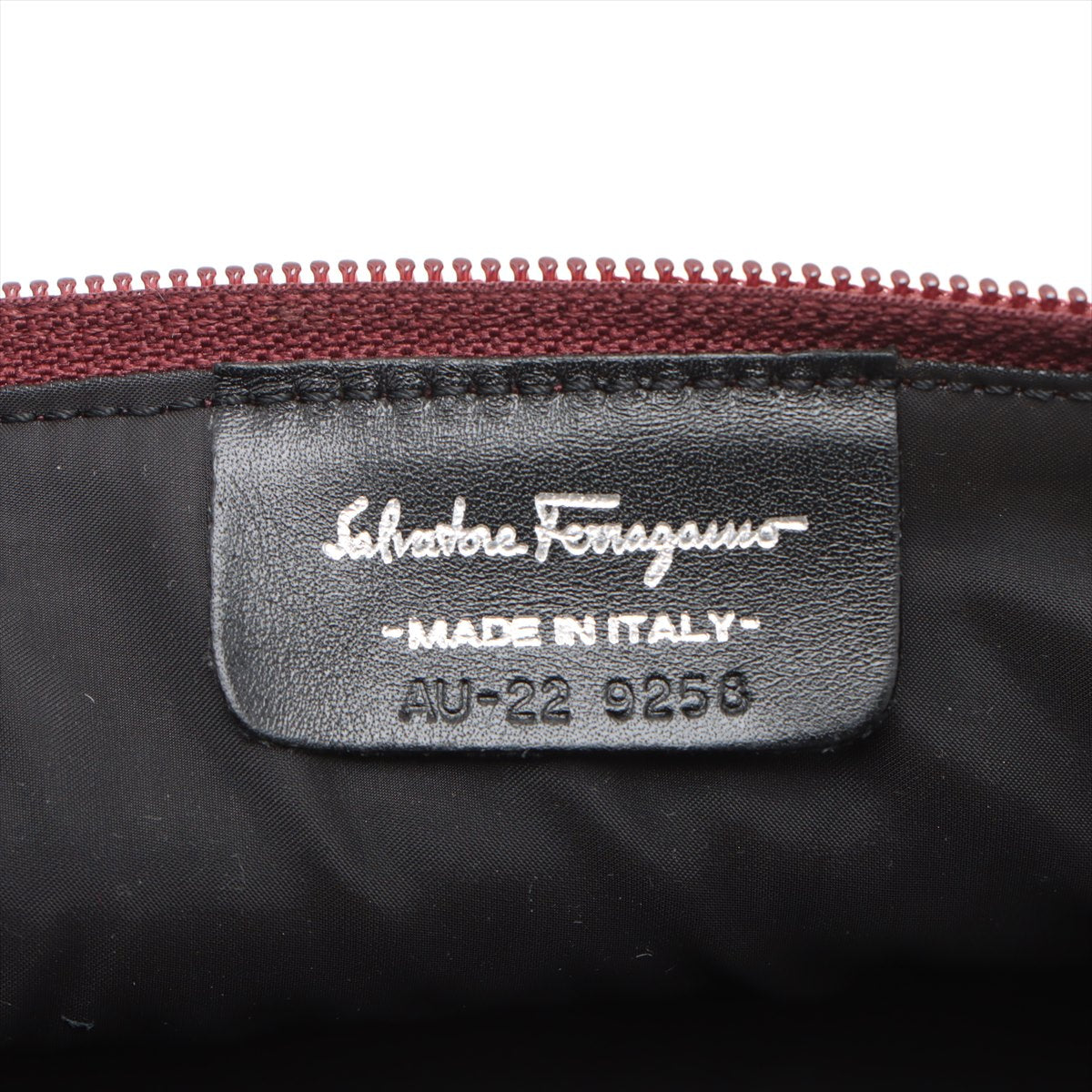 Ferragamo Leather 2WAY Shoulder Bag Bordeaux