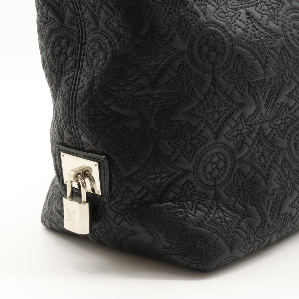 Louis Vuitton Monogram Antique Hob PM Shoulder Bag Semi-Sheldder Leather Noneir Black M93833