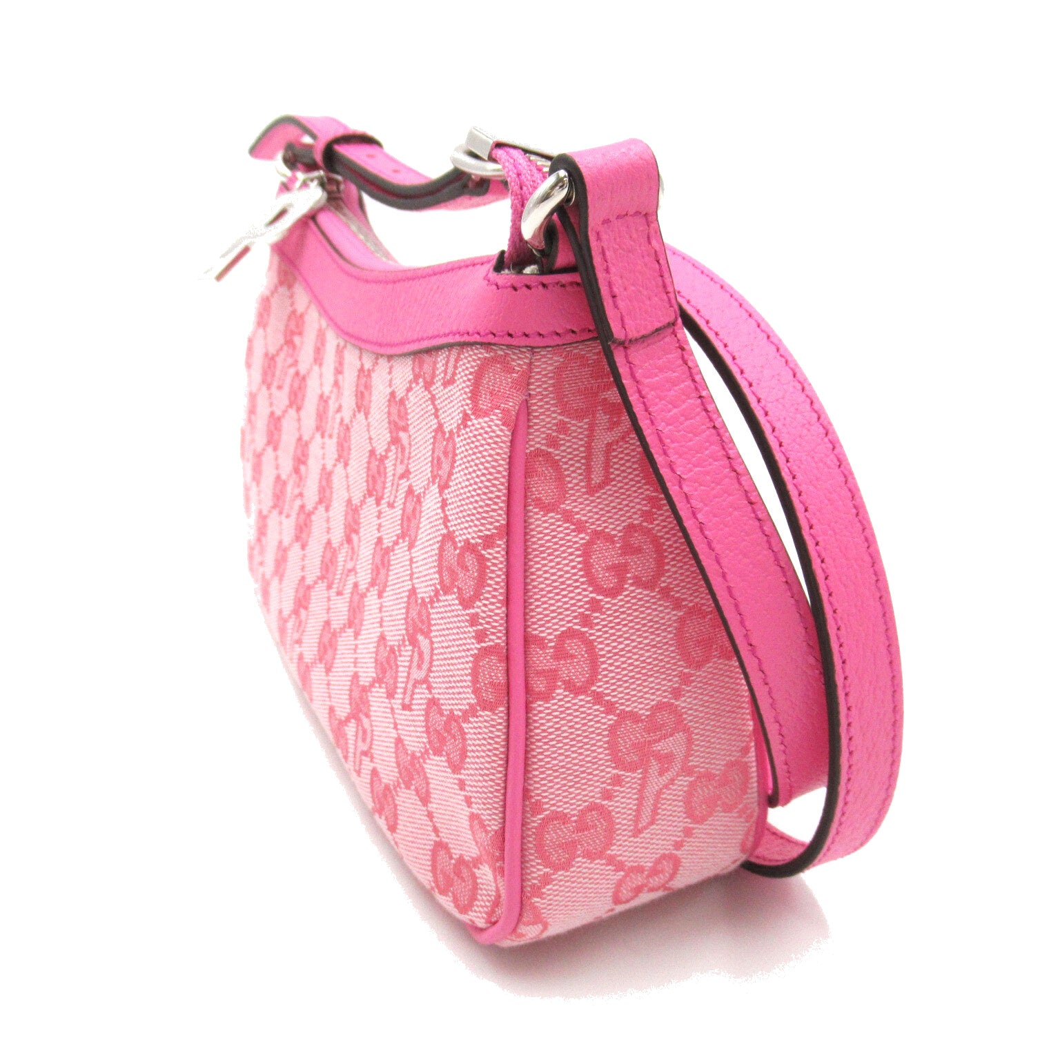 Gucci Pallas Shoulder Bag GG Linen  Pink 723737